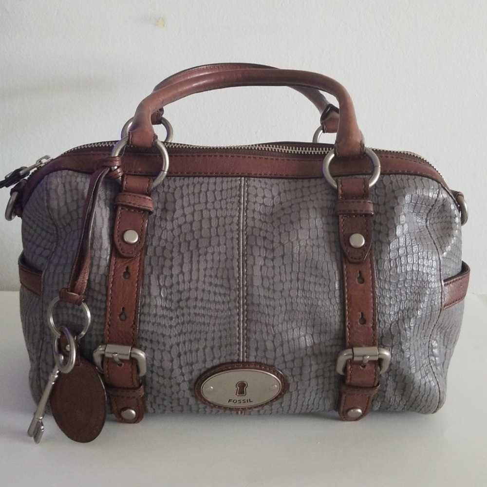 Fossil leather satchel